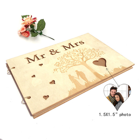 Wedding Signs Wood Wedding Signature Guest Book Mrs Mr Photo Frame Wedding Decoration Rustic Wedding Guestbook Party Decor Favor