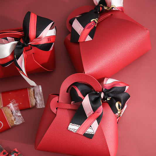 Leather Wedding Candy Packaging Gift Box