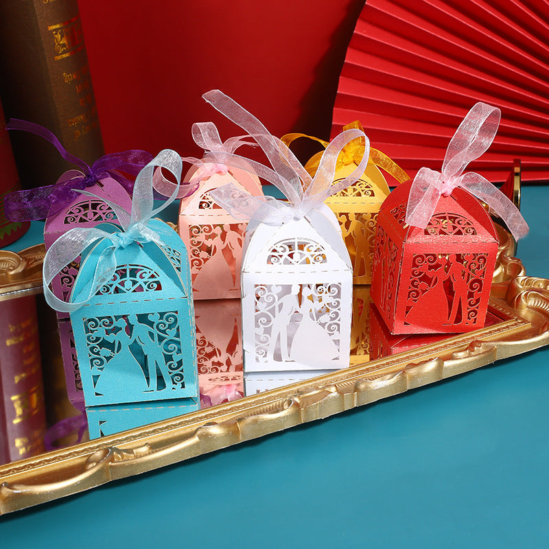 Creative Laser Hollow Wedding Candy Box Wedding Candy With Souvenir