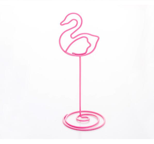 Kawaii Pink Flamingo Unicorn Wedding Favors Place Card Holder Table Photo Memo Note Desk Name Card Folder Clips Message Clip