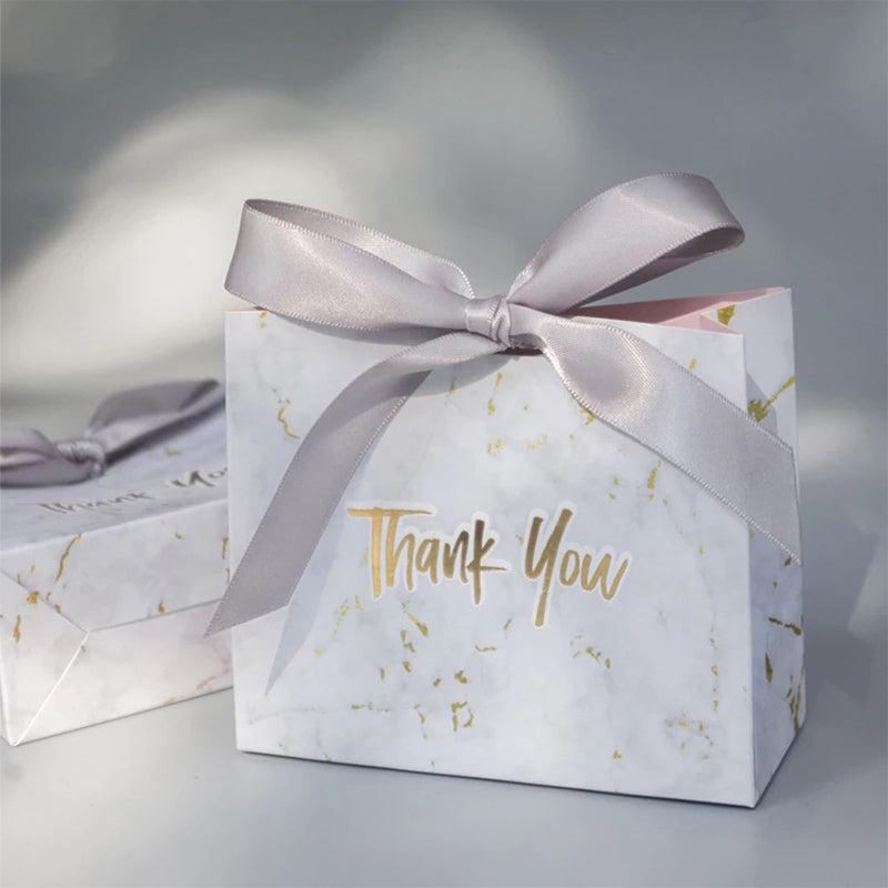 Thank You Gift Marble Gift Bag Box for Party Baby Shower Box Birthday Candy Box Wedding Gifts for Guests Wedding Favors