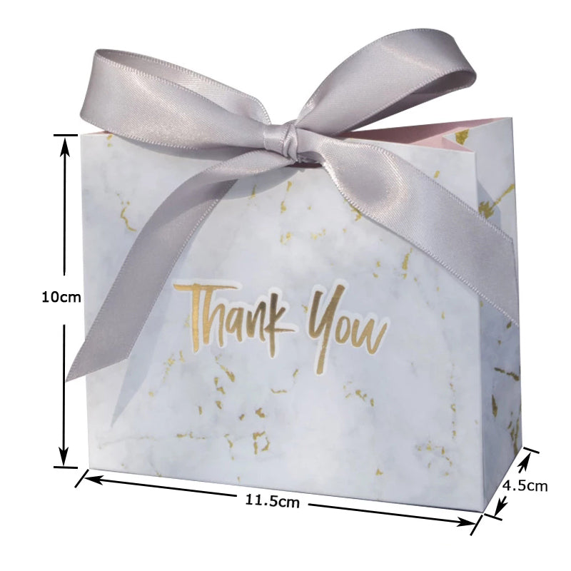 Thank You Gift Marble Gift Bag Box for Party Baby Shower Box Birthday Candy Box Wedding Gifts for Guests Wedding Favors